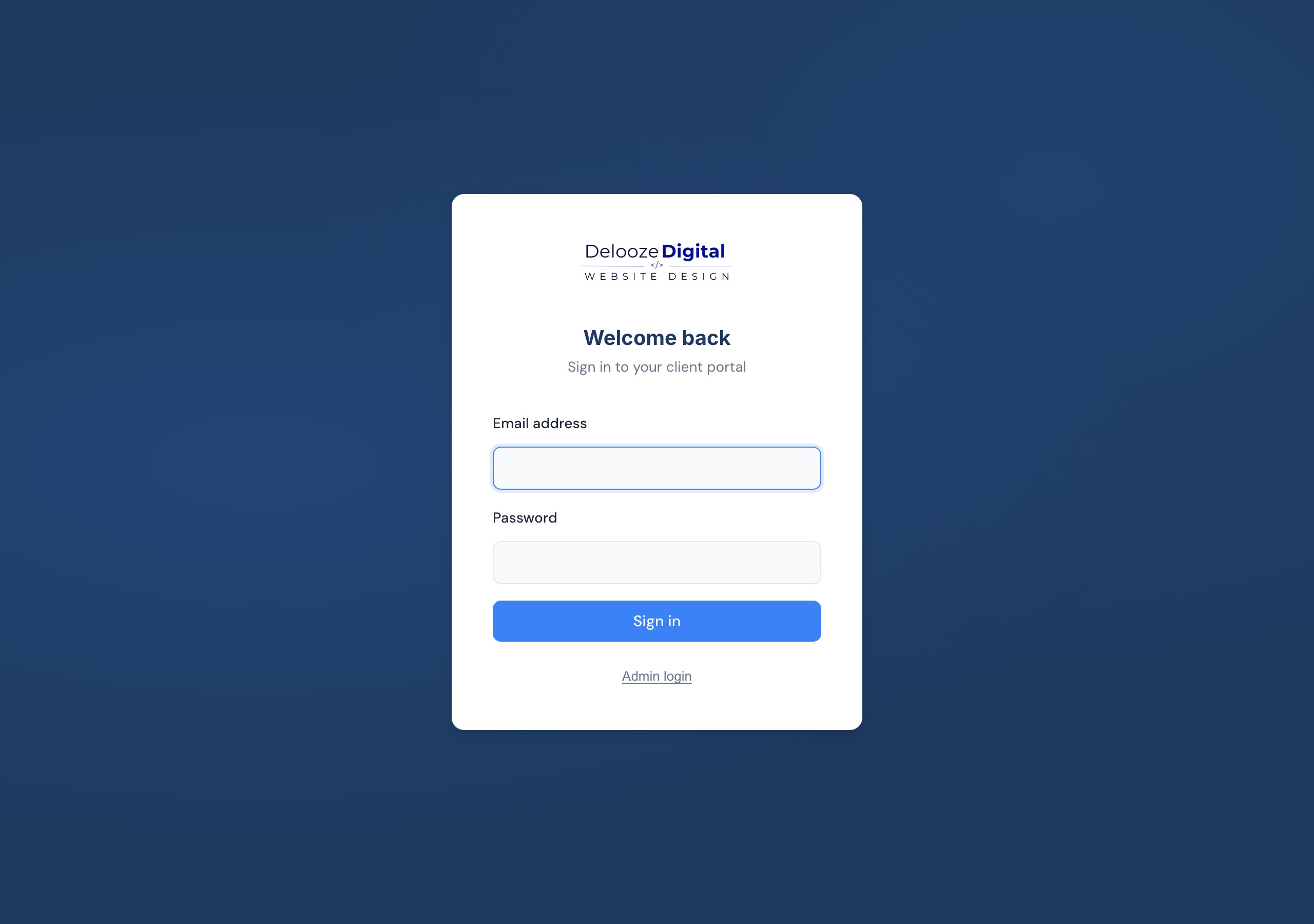 Delooze Digital Client Portal screenshot