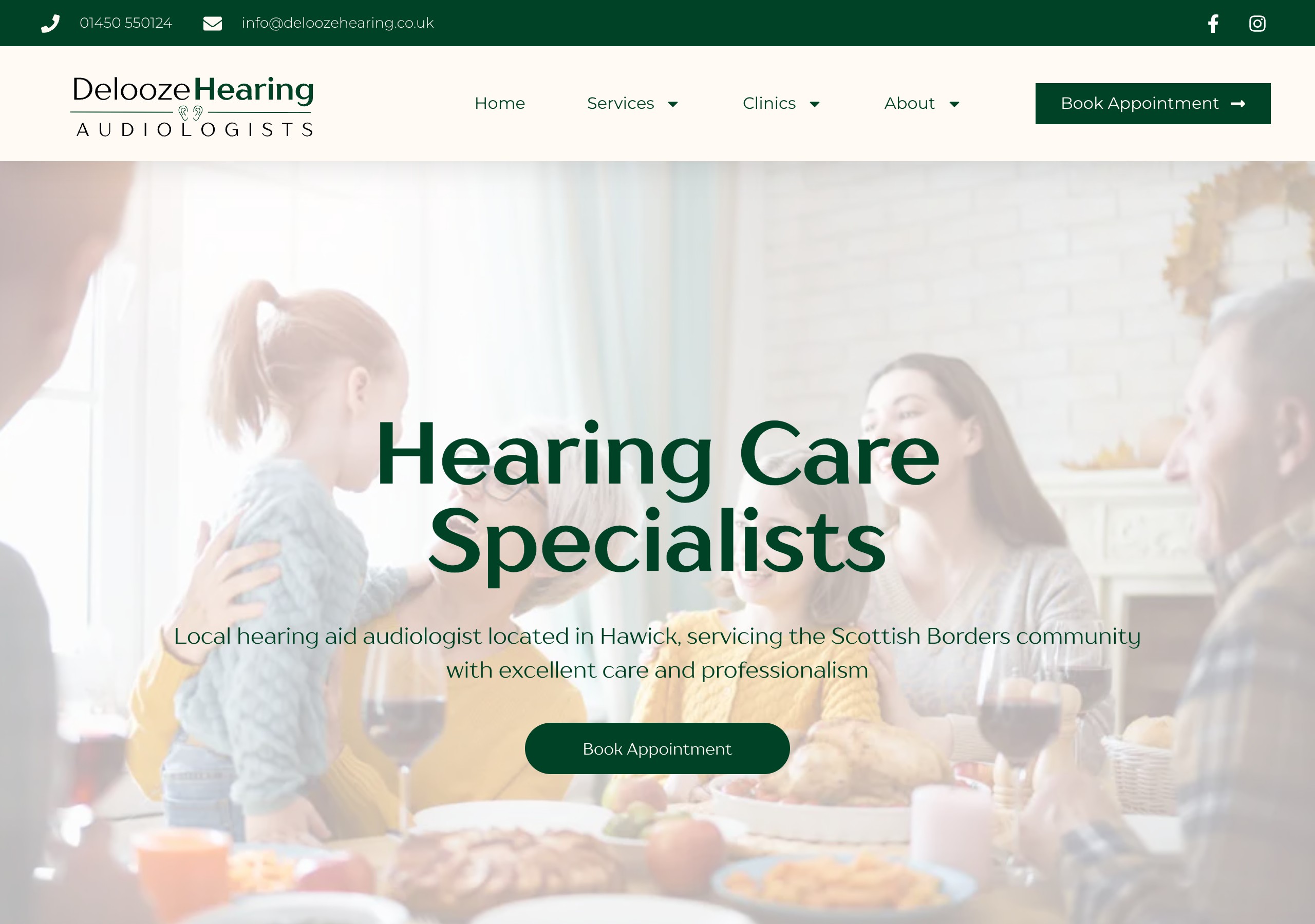 Delooze Hearing website screenshot